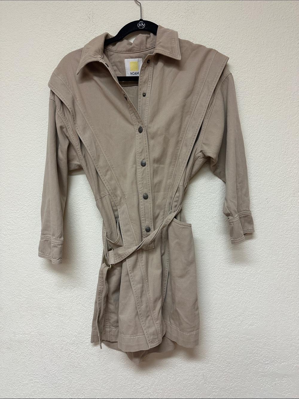 Noam womans tan  Utility mini dress size S